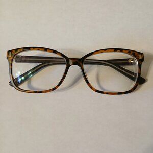 Zenni Women Brown Tortoise Shell Full Rim Square Eyeglasses Frames‎ 54-15-146 mm